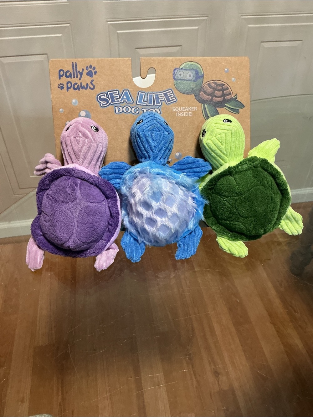 Brand New Pally Paws~ Set / 3 Little Turtle 🐢 7”   Squeaky Dog Toy with Squeaker
